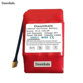 전기 자체 흡입 호버보드 외발자전거용 우수한 리튬 이온 충전식 배터리 36V 6800 mAh 4.4AH, 1개, 1개입