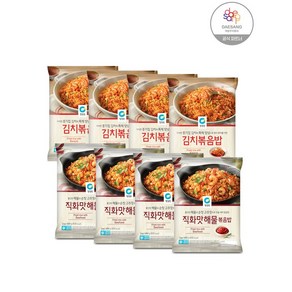 청정원 볶음밥 400gX8개 김치4 직화맛해물4, 1개, 400g