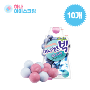 롯데제과 미니멜츠빅 구슬아이스크림 포도소다향, 10개, 70ml