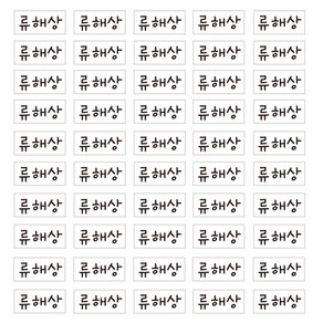 루키마켓 플렉사 이름표데코스티커 사각(가로형), 투명네임, 1개