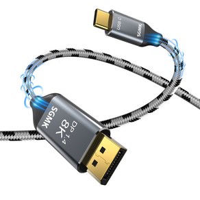 SGMK USB C타입 to DP 1.4 케이블 8K 60Hz, 나일론, 1m, 1개