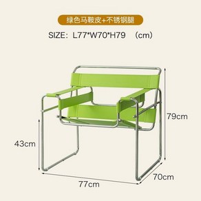 마르셀브로이어 디자인 모던 감성 인테리어 바실리체어 라운지 1인용 안락의자, 그린