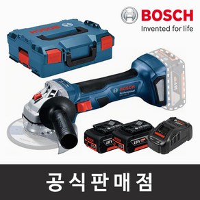 보쉬/정품/GWS 18V-7/충전그라인더/브러쉬리스/4인치/5.0Ah 배터리2개 세트