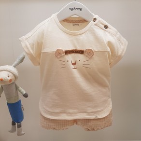 아가방 60% 여름 베이비페어! 시원하게 바람슝슝해 블루머 스타일 반바지+귀욥구나 반소매 유아 상하세트! 편한게 외출복 부드러운 컬러 맘에들어 유아 여름 상하복!