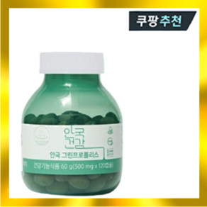 안국건강 인생뷰티 그린프로폴리스 500mg x 120캡슐, 120정, 1개