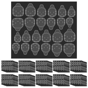 실리콘 네일팁 양면테이프 네일 부착 젤타입 스티커, 실리콘 네일팁 양면테이프 50장, 1개