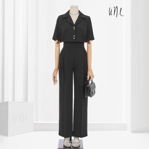 윈(une)[SET][77까지]투버튼뉴트로블라우스+슬랙스SET