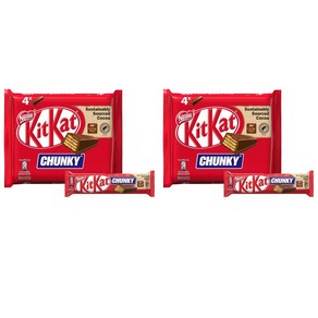 KitKat 킷캣 청키 밀크 초콜릿 바 40g 4개입 2팩 KitKat Chunky Milk Chocolate Bar 4 x 40g