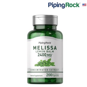 미국 Piping Rock 레몬밤 Melissa(Lemon Balm) 2400mg 200캡슐, 1개, 200정