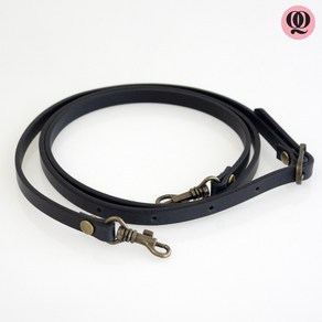 퀼팅맘 천연가죽 이태리 통가죽 크로스 스트랩, [앤틱/이태리가죽]블랙14mm, 1개