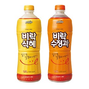 [한번에먹자] 전통차세트1.5L ( 비락식혜 + 비락수정과 ) 2종 혼합세트 사무실음료 가정용 업소용 탕비실 명절음식 어르신선물 경로당 바코드제품 소매점용 편의점음료 식자재, 2개, 1.5L