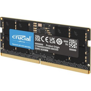 Cucial RAM 64GB Kit 2x32GB DDR5 4800MHz CL40 Laptop Memoy CT2K32G48C40S5, 12GB_5600MHz, 2개