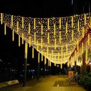 지아이비 태양광 충전 LED 400구 50cm 스노우펄 유성우