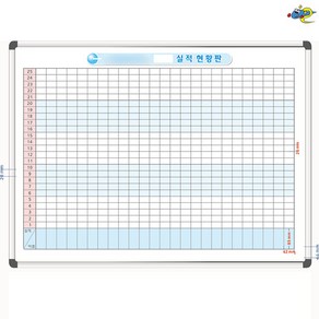 칠판나라 실적현황판 1200x900 실적판 실적관리보드 화이트보드 주문 제작, 일반형