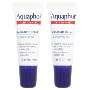 아쿠아퍼 Aquapho 립 리페어 빠른 완화 향료 무함유 튜브 2개 각 10ml(0.35fl oz) AQP-02223, 10ml