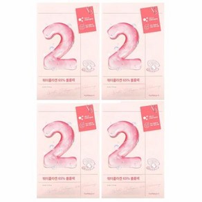 Numbuzin No.2 워터 콜라겐 65% 볼륨 강화 뷰티 시트 마스크 4매 각 33ML 1.11FL oz), 1개