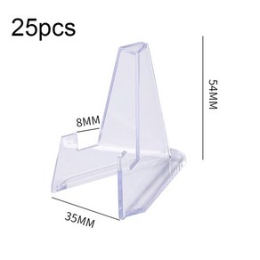 25/50/100pcs 아크릴 스토리지 홀더 랙 디스플레이 스탠드 카드 기념 동전 선반