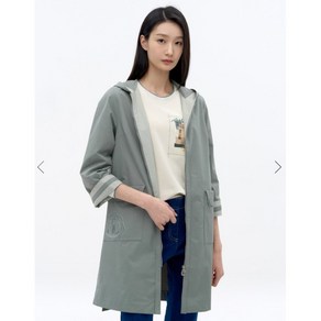 지센 (2컬러) 컬러 배색 후드 코트 LCCAN227 1327380