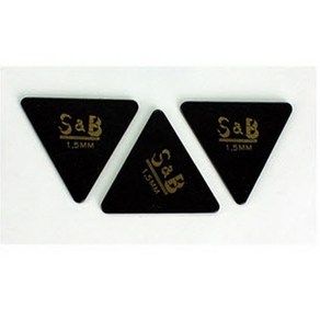 S&B 베이스 피크 일렉베이스기타용 1.5mm 1봉(3개입), 3개