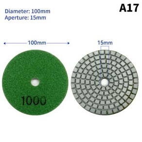 다이아몬드 연마 패드 습식 버프 디스크 연마재 대리석 화강암 콘크리트 연삭 조리대 석재 샌딩용 80mm 100mm 3 인치 4 인치 1 개, 15) as pic, 1개