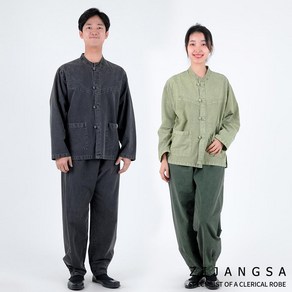 [25506] (공용) 20수 라운드넥 이중핀탁 2피스 / 한벌 남여공용 춘추복 봄가을 생활한복 개량한복 법복 절복