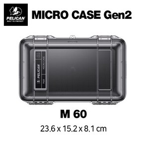 펠리칸 M60 마이크로 케이스 Gen2 블랙 블루 옐로우 블랙 클리어 /정품, 1개