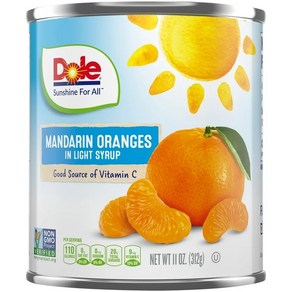 Dole 만다린 오렌지 통조림 인 라이트 시럽