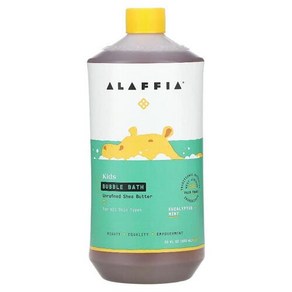 알라피아 Alaffia 거품 목욕 베이비 및 어린이용 유칼립투스 민트 946ML 32FL oz), 950ml, 1개