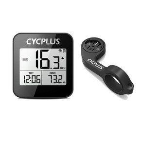 무선 방수 자전거 주행 속도계 cycplus g1 senso gps ipx6 사이클링, 하얀, 1개