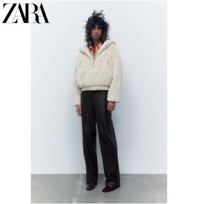 ZARA 자라 에코 퍼 후드 플리스 자켓