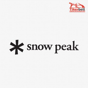 티커벨 Snow Peak 로고 캠핑 데칼스티커 TKCAMP-18, 그레이, 소형, 1개