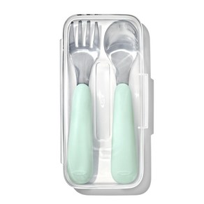 미국 옥소 OXO 이유식 포크 숟가락 세트 3종택1 OXO Tot Fok and Spoon set, Opal, 1세트