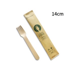 [더착한팩] 일회용 나무 포크 14cm 개별포장 캠핑 배달 샐러드, 500개, 개별 나무포크 14cm(500개)