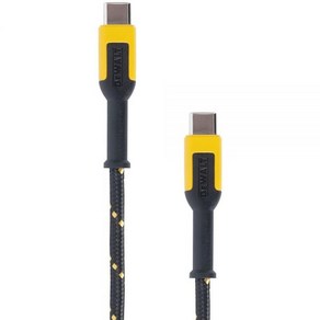 DEWALT USB C 충전 케이블 — USB-C to USB-C용 강화 브레이드 타입 - 고속 코드 1.2m(4피트)., 4 Foot, 1개