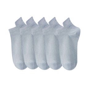 [아띠꼴로] 여성 예쁜 면양말 여름 페이크삭스 선물 5켤레 발목 양말, 인디블루5개, 5개