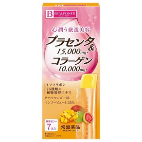 뷰파워 플라센타 15000mg 앤 콜라겐 10000mg 젤리 구아바 망고 맛