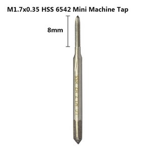 메트릭 탭 HSS 6542 스레드 탭 미니 드릴 비트 스트레이트 플루트 기계 나사 M1 M1.2 M1.8 1 개, 1개