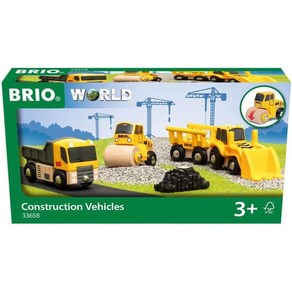 BRIO WORLD (브리오 월드) 공사 차량 세트 대상 연령 3 세 ~ (전철 장난감 목제 레일) 33658