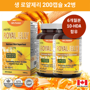 로얄젤리 2000mg 프리미엄 생 로얄제리 캡슐 허바 캐나다산