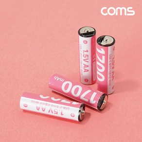 C타입 충전지 충전식 건전지 리튬이온 배터리 1.5V 1700mAh AA 4개입, 1개