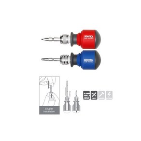 센툴 주먹 양용 드라이버 비트 길이조절 십자 일자 미니 소형 포켓 SENNTOOL, ST-0504(6MM)레드, 1개