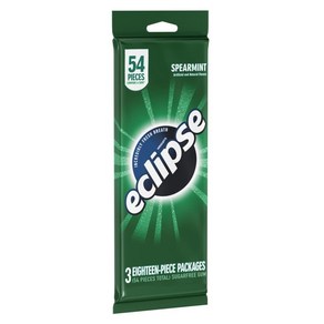 18 Count (Pack of 3) Speamint Eclipse Speamint Sugaf 18개입(3개 팩) 스피어민트 이클립스 스피어민트 무설탕 껌 18c, 1개, 113.4g