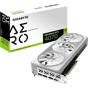 기가바이트 지포스 RTX 4070 AERO OCV2 12G 그래픽 카드 윈드포스 팬 3배 12GB 192비트 GDDR6X GVN4070 OCV212GD 비디오, 1개