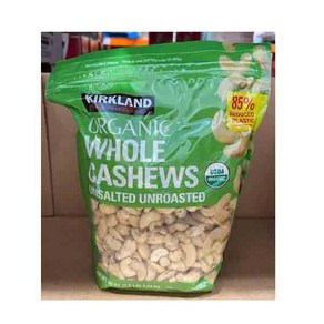 Kikland Signatue 유기농 무염 캐슈 1.13kg (new) Kikland Signatue Oganic Whole Cashews Unsalted Unoast, 1개