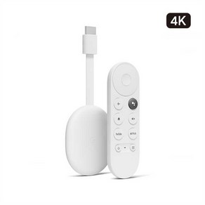 구글 크롬캐스트 4K Google TV 스트리밍 / 리모컨 포함 / 화이트 /, 1개