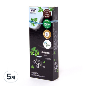 네오메디칼 물로하는 쑥염색약 7.0 10g x 3p, 흑색, 5개