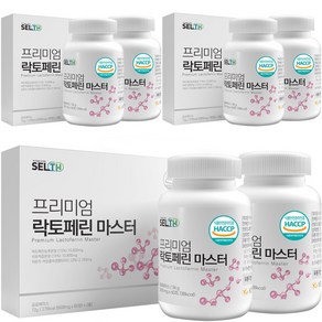 락토페린 정 식약처 HACCP 인증 프랑스산 원료 엘라스틴 비오틴 저분자 콜라겐 펩타이드 함유 2병 선물 세트, 3세트, 6개, 60정