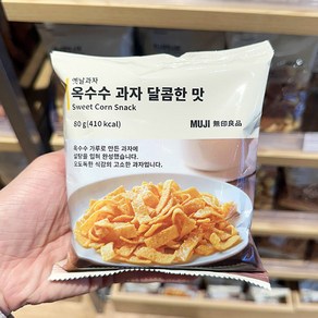 MUJI 무인양품 옛날과자 옥수수 과자 달콤한맛, 3개, 80g