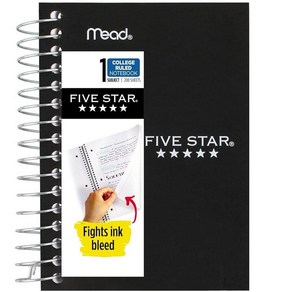 Five Sta 45388 스프링 노트 Fat Lil' Pocket 대학 유선 공책 200장 14 x 8.9 cm (5.5 3.5 인치) 임의 색상 1개