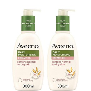 Aveeno 아비노 모이스춰 크리미 오일 로션 (300ml) 2팩, 2개, 300g